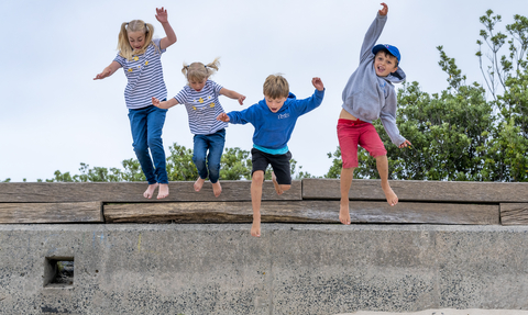 Children jumping